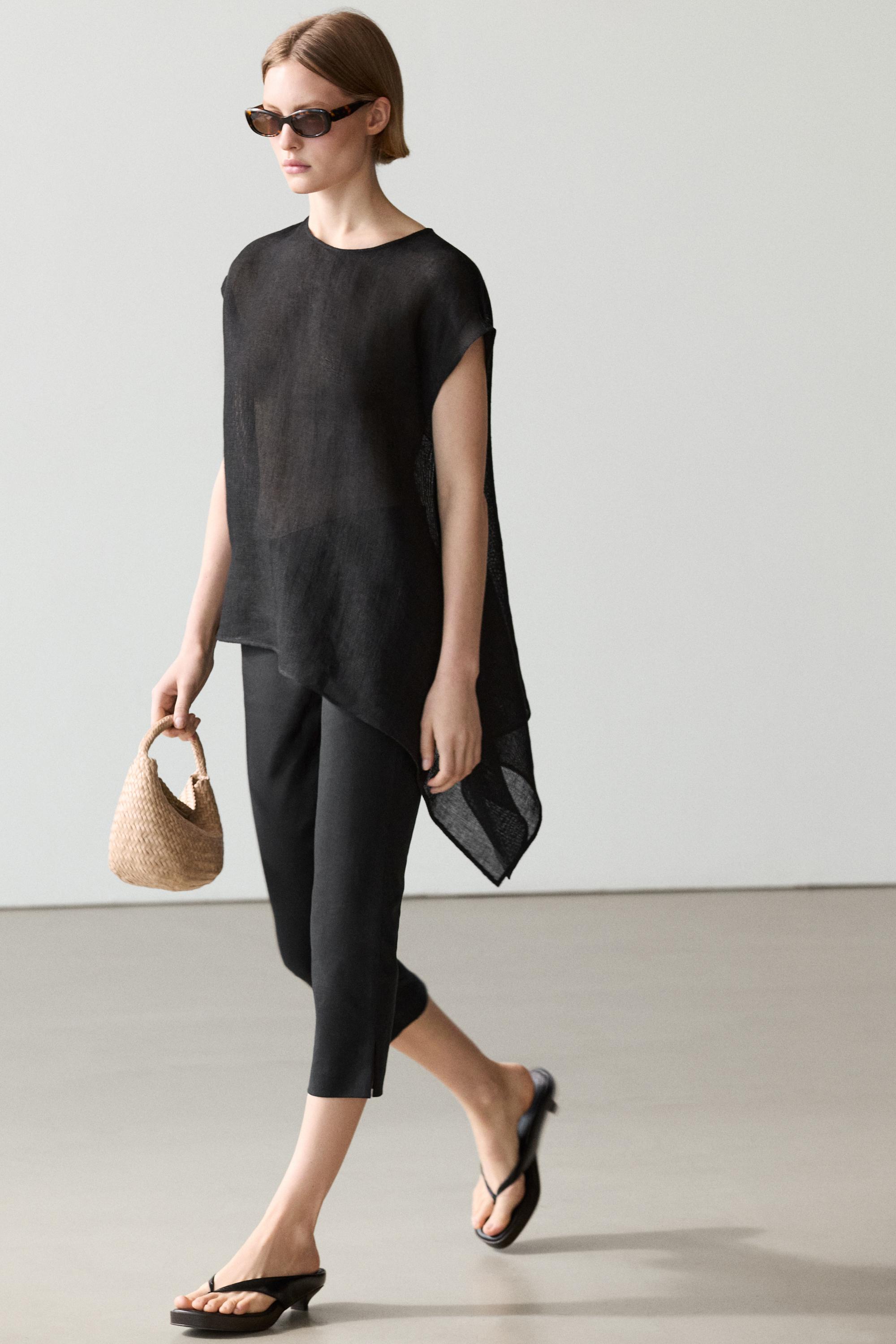 Top fluide asymétrique en lin